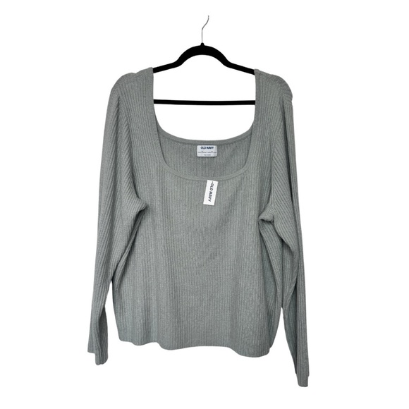 💎 Old Navy Fitted Long Sleeve Rib Knit Top - Picture 2 of 8